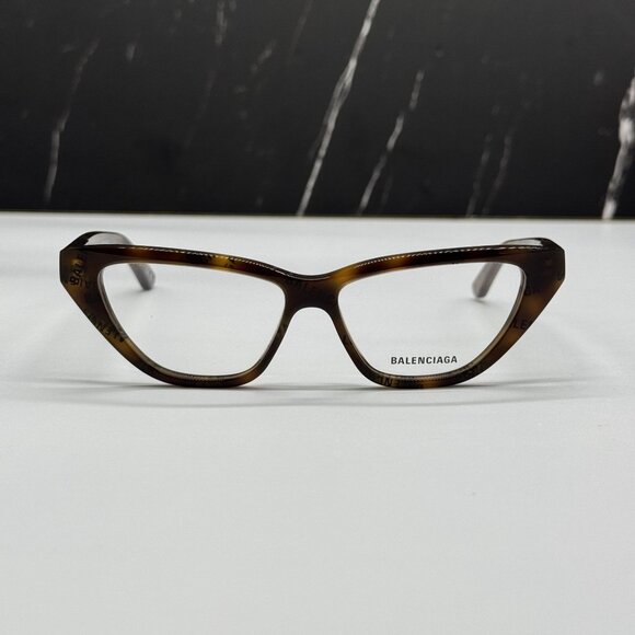NEW BALENCIAGA BB0128O 005 CAT EYE DARK HAVANA WOMEN EYEGLASSES BALENCIAGA - Picture 3 of 9
